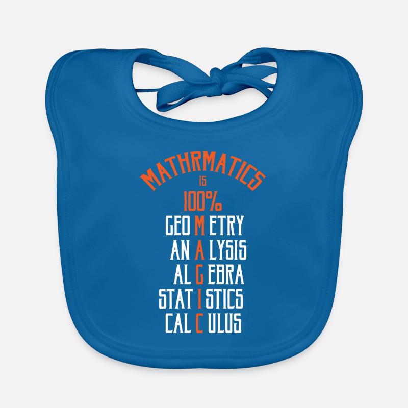 Mathematics is 100% Magic Math Gift Organic Baby Bibs