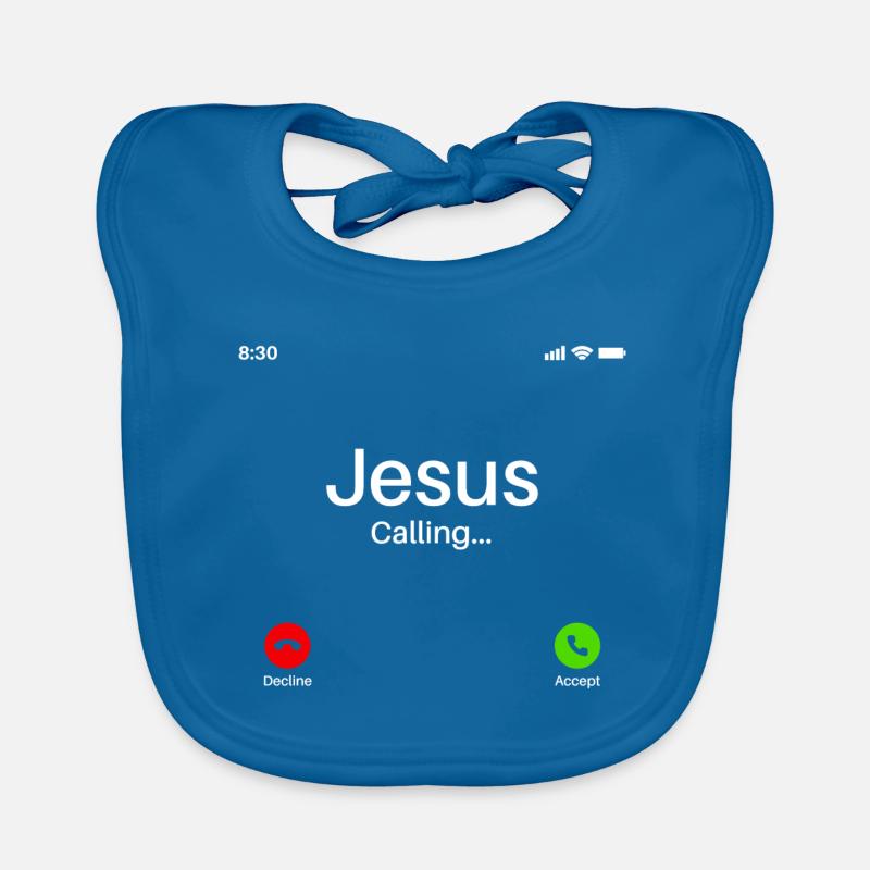 Jesus is calling Geschenk Baby Bio-Lätzchen