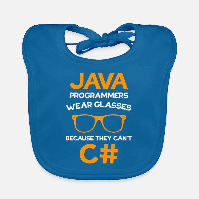 Java Programmers wear Glasses C# Programmer Baby Bio-Lätzchen