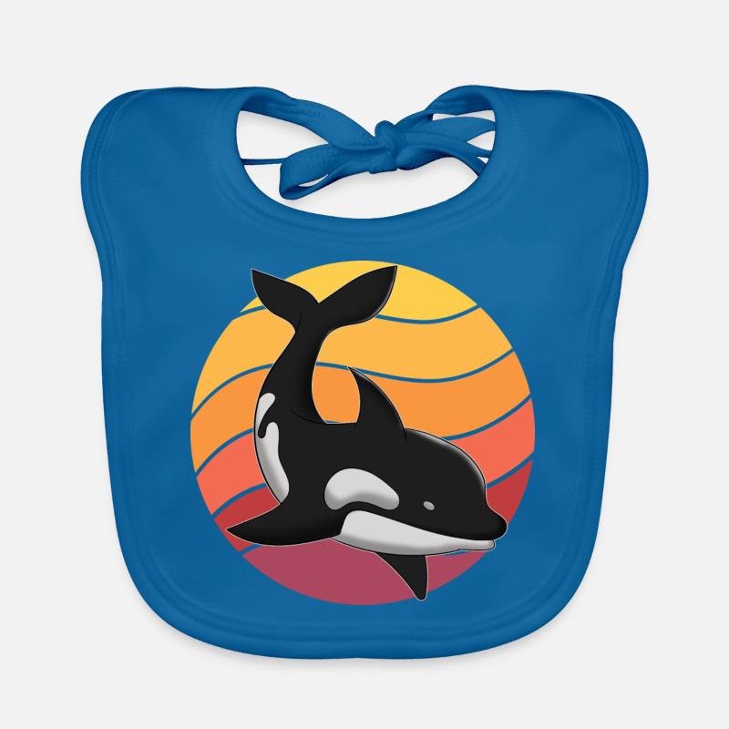 Sonnenuntergang Schwertwal Killerwal Orca Baby Bio-Lätzchen