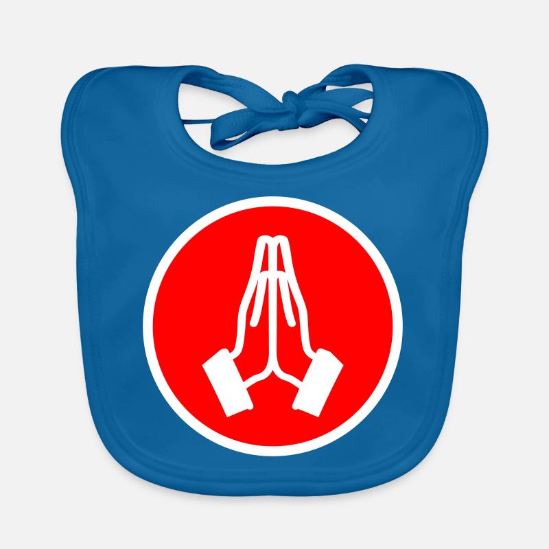 Praying Hands Circle Organic Baby Bibs