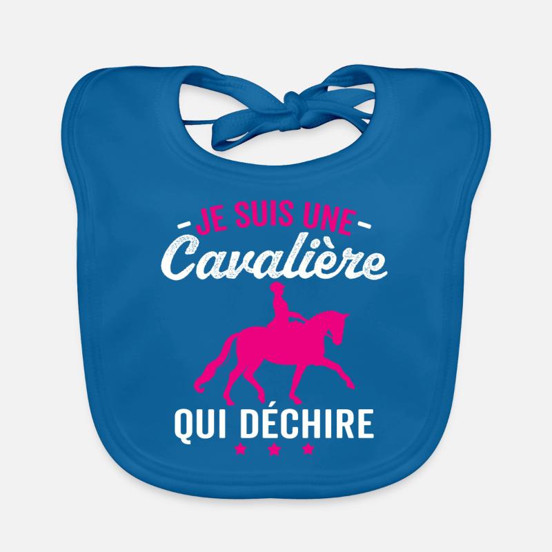 Je suis une cavalière qui déchire Bavoir bio Bébé