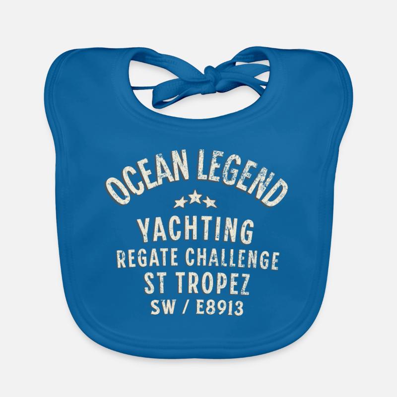 St Tropez regate challenge - Bavoir bio Bébé - bleu paon