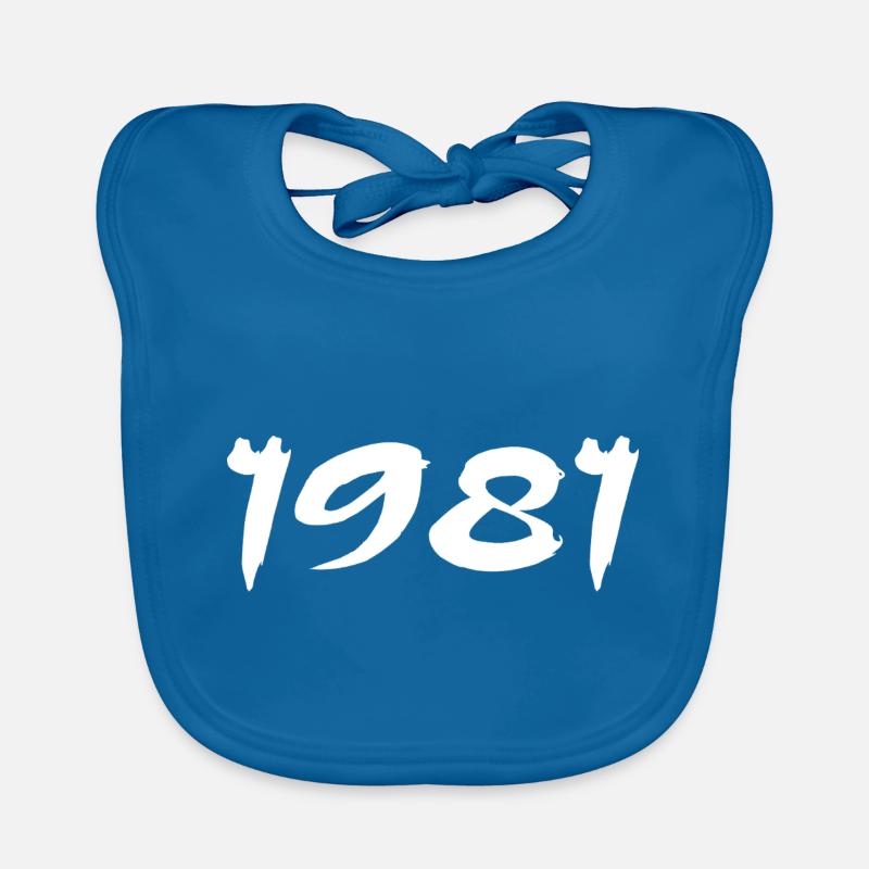 1981 44th Anniversary Gift 1981 Retro 1981 Organic Baby Bibs