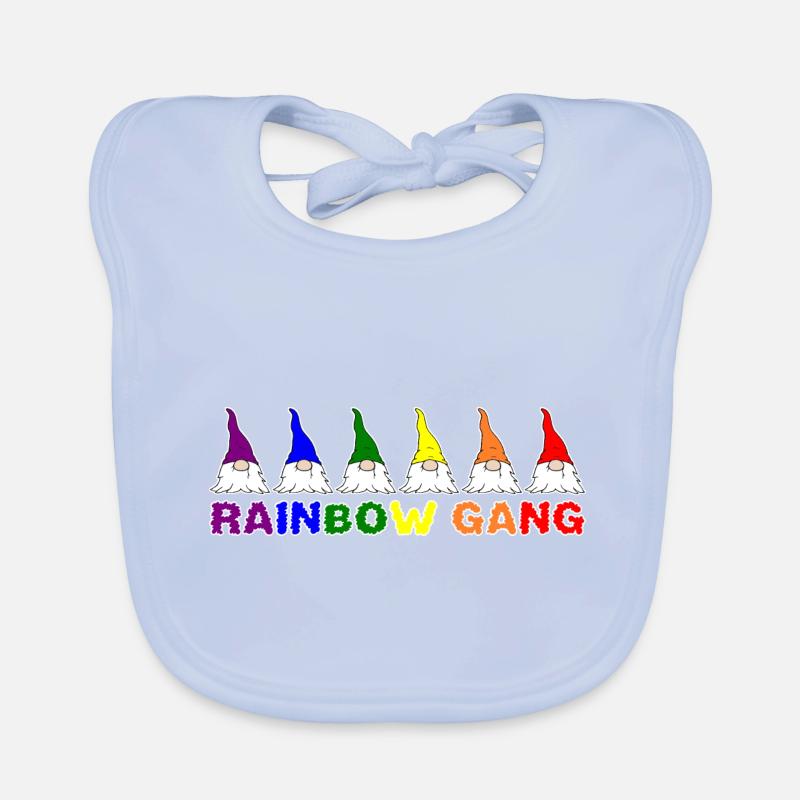 Imp dwarf rainbow gear funny cute Organic Baby Bibs