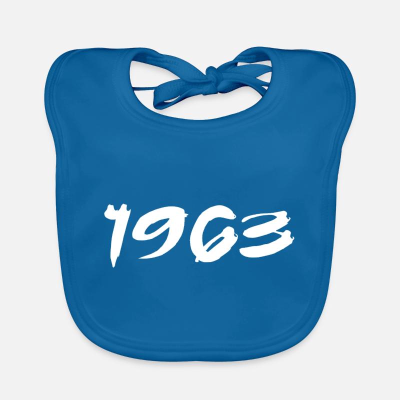 1963 Gift 62nd Anniversary 1963 Retro 1963 Organic Baby Bibs