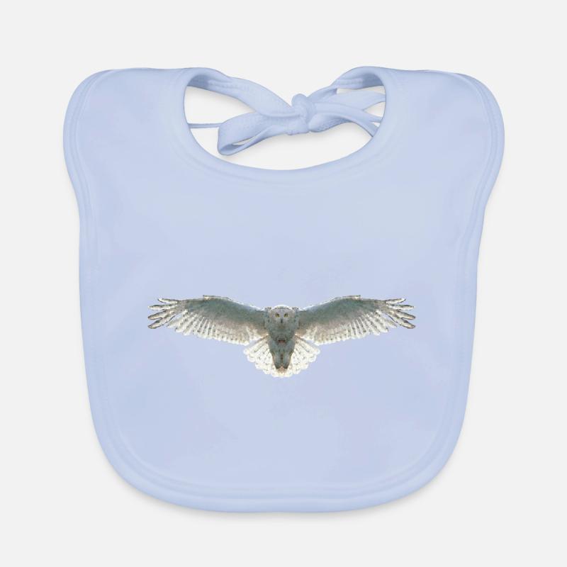 Schneeeule Eule Polygon Vogel Tier Wildtier Uhu Baby Bio-Lätzchen
