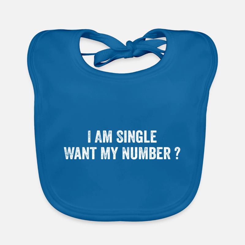 Ich bin Single will meine Nummer | Komisch Baby Bio-Lätzchen