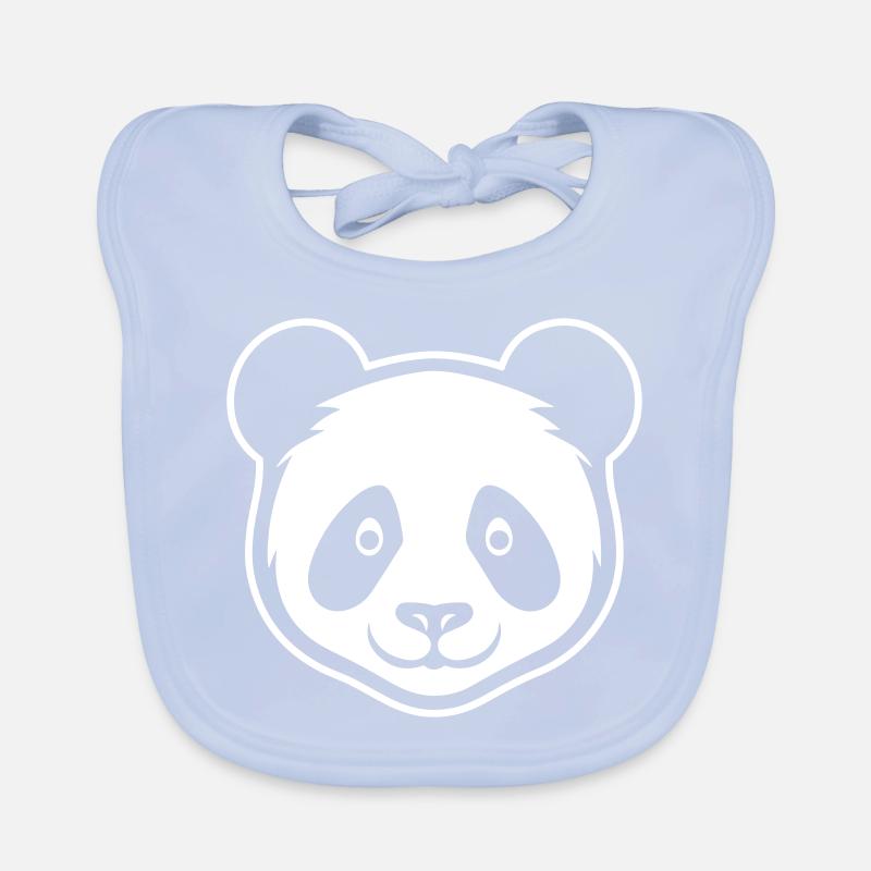 Panda Head Organic Baby Bibs
