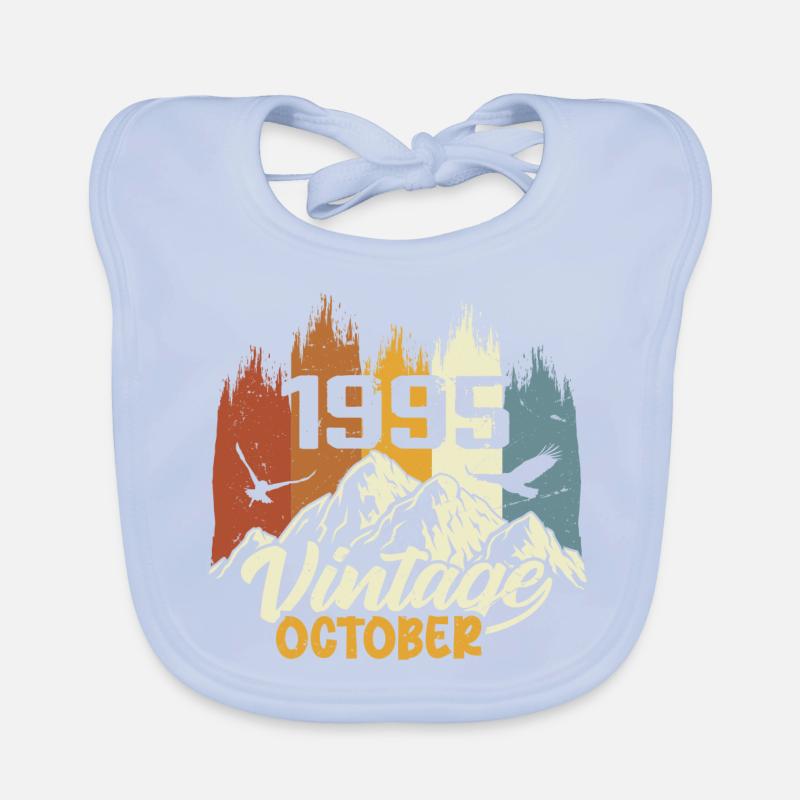 Born October 1995 - Birthday October 1995 Organic Baby Bibs