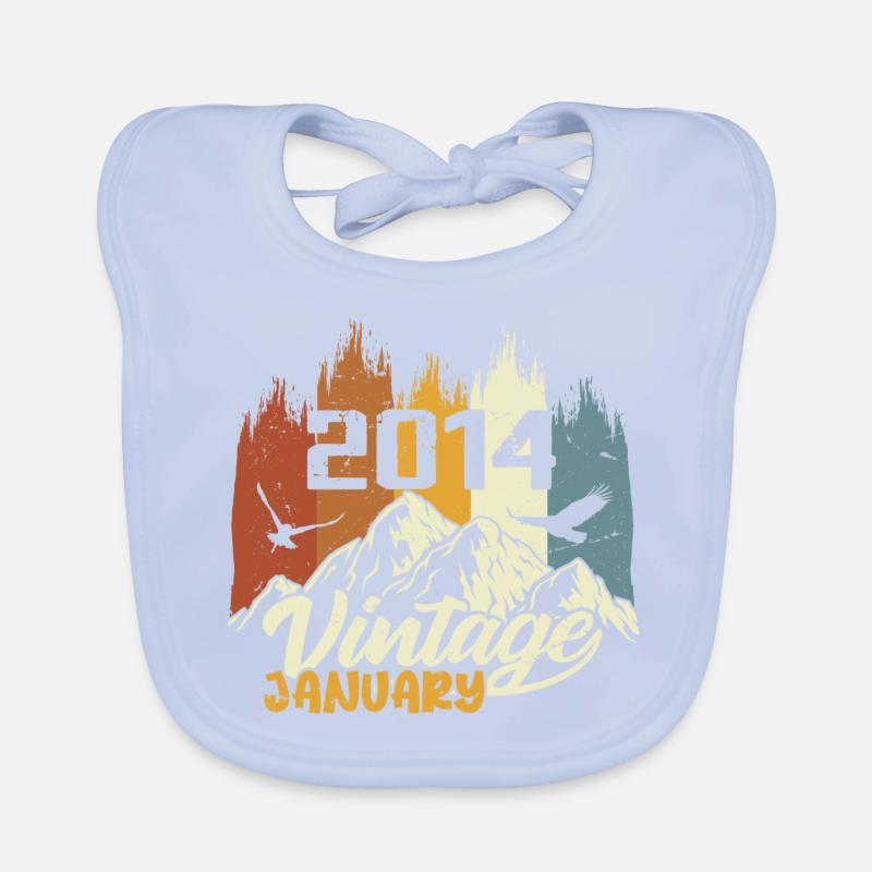 Birthday January 2014 - Gift January 2014 Organic Baby Bibs