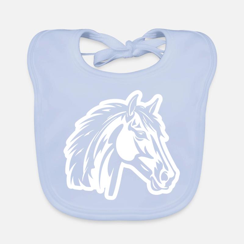 Tête de cheval Bavoir bio Bébé