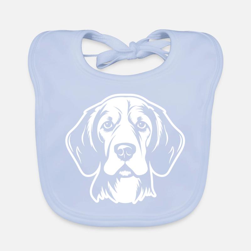 Beagle Dog Head Organic Baby Bibs