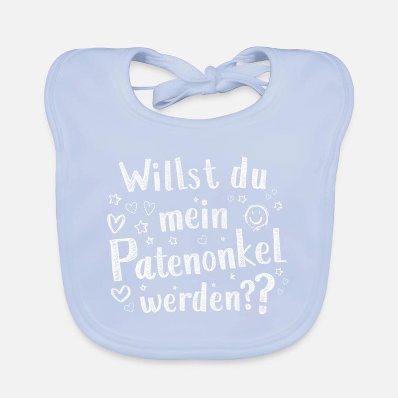 Willst du mein Patenonkel werden Baby Bio-Lätzchen