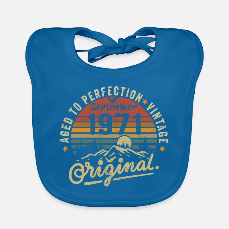 september 1971 anniversary september 1971 september Organic Baby Bibs