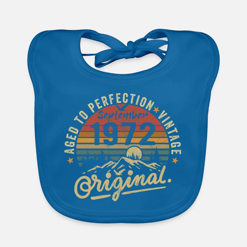september 1972 anniversary september 1972 september Organic Baby Bibs