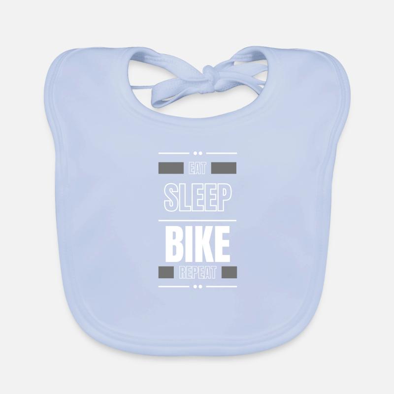 eat sleep bike repeat geschenk idee spruch rad Baby Bio-Lätzchen