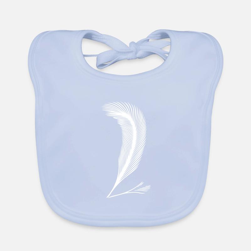 Feather handwriting as an expression of character Organic Baby Bibs