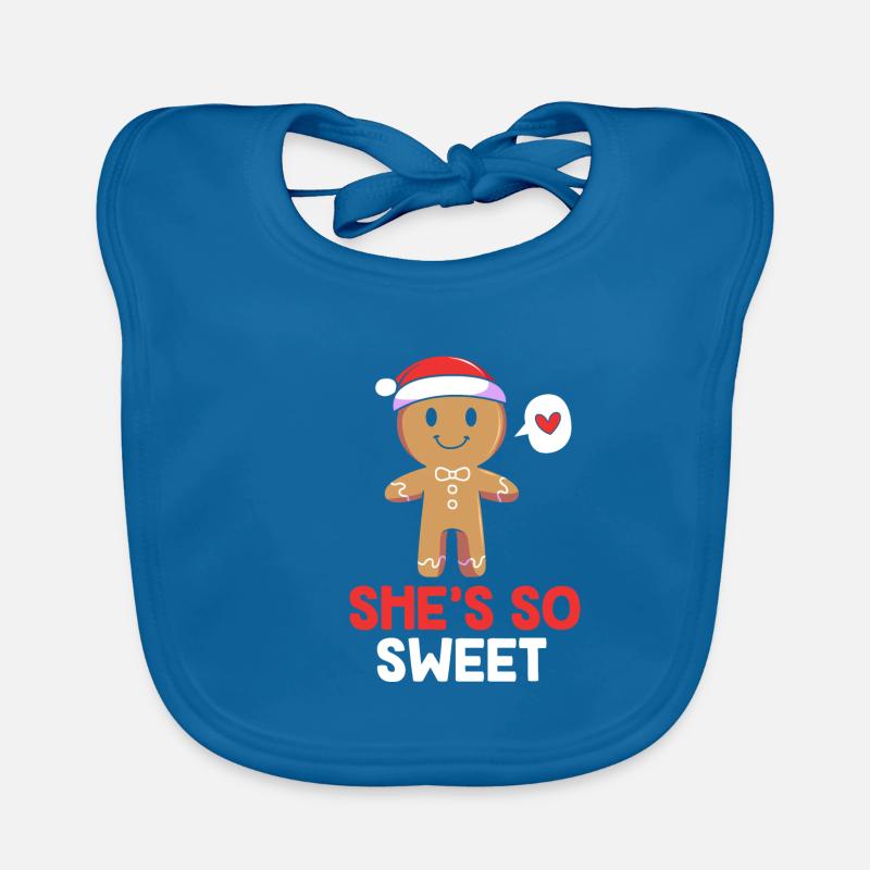 Gingerbread Man Gingerbread Heart Gingerbread Snacking Organic Baby Bibs