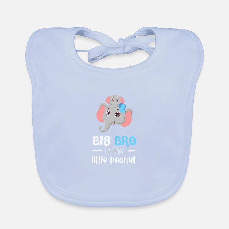 Mignons éléphants grand frère avec dicton Bavoir bio Bébé