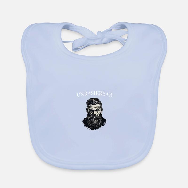Lustiger Bart Spruch Unrasierbar Wikinger Baby Bio-Lätzchen