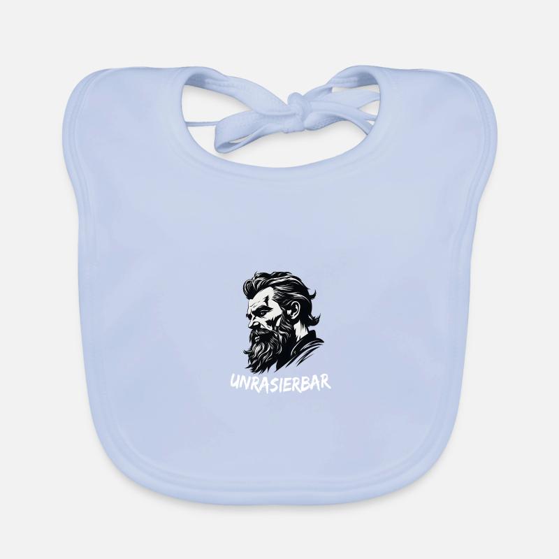 Lustiger Bart Spruch Unrasierbar Wikinger Baby Bio-Lätzchen
