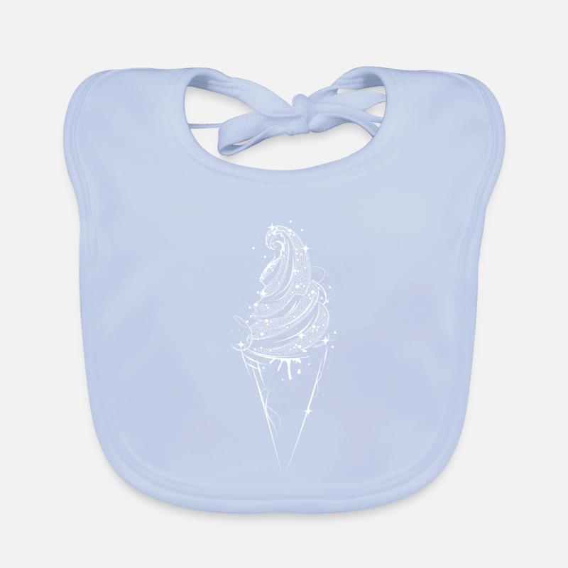Crème glacée à & cornet gaufre Bavoir bio Bébé