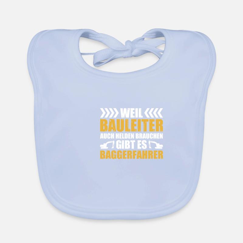 Bauleiter Baggerführer Baggerfahrer Bagger Baby Bio-Lätzchen