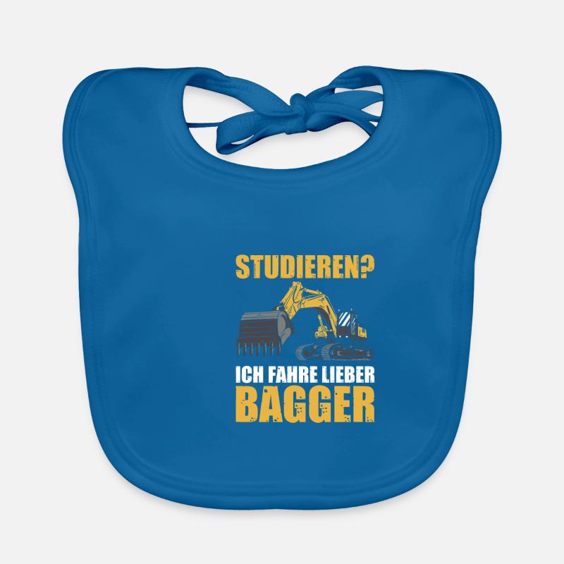 Studieren? Baggerführer Baggerfahrer Bagger Baby Bio-Lätzchen