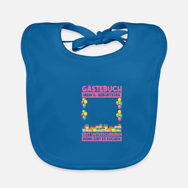 6. Geburtstag Gästebuch Geburtstagsgeschenk Baby Bio-Lätzchen