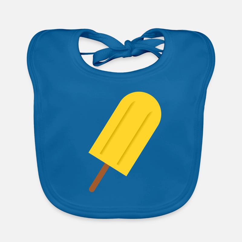 Popsicles in comic style summer Organic Baby Bibs
