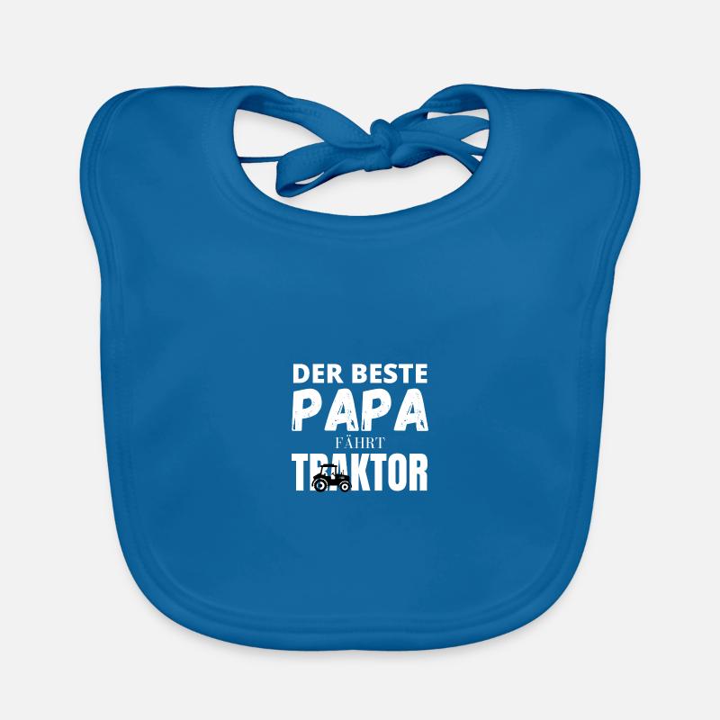 Papa Traktor Landwirt Geschenk Baby Bio-Lätzchen