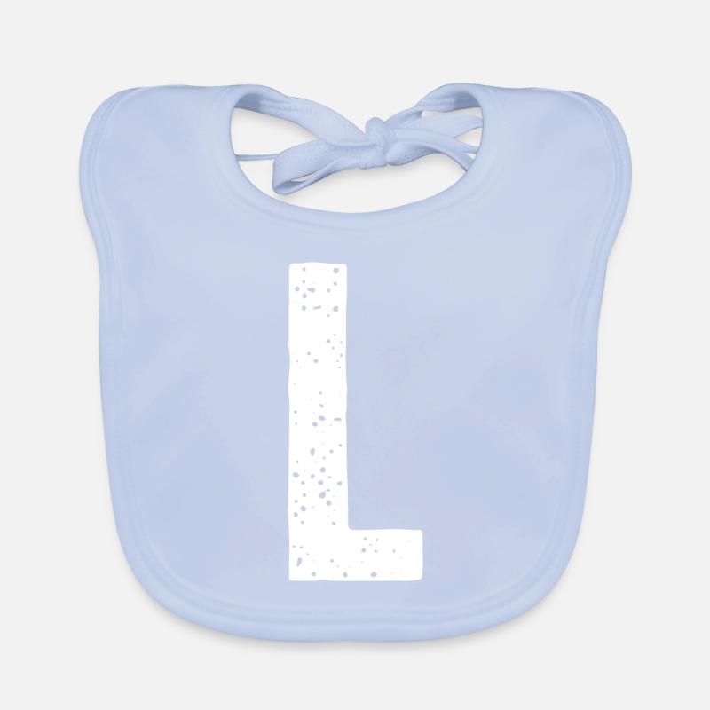 L Letter Organic Baby Bibs