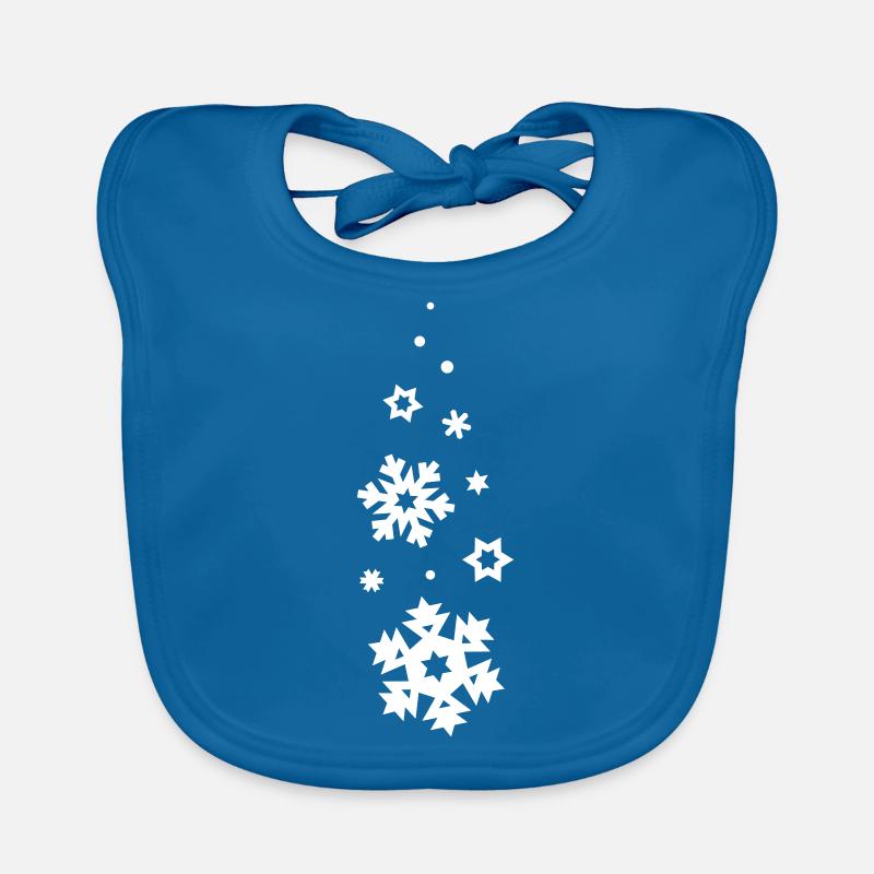 snowflake snowfall 3 Organic Baby Bibs