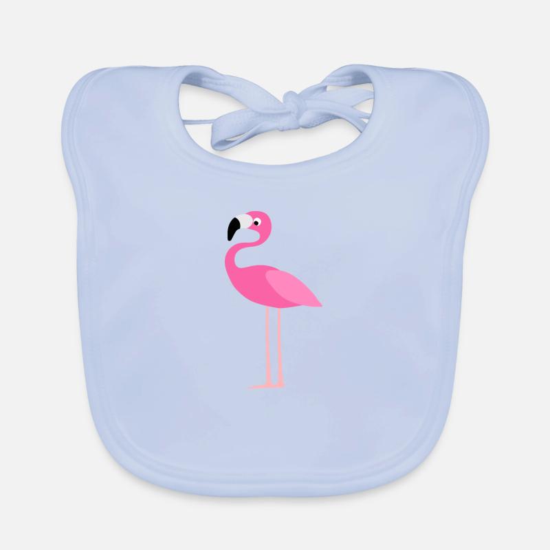 Flamingo im einfachen Stil - pinker Vogel Baby Bio-Lätzchen