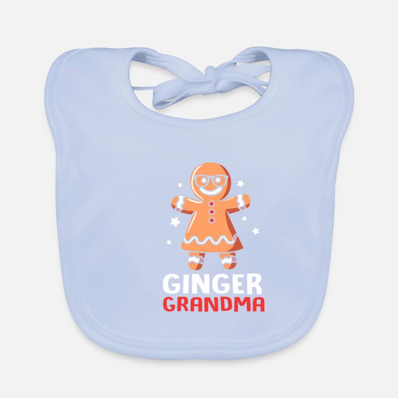 Gingerbread Man Gingerbread Heart Gingerbread Snacking Organic Baby Bibs