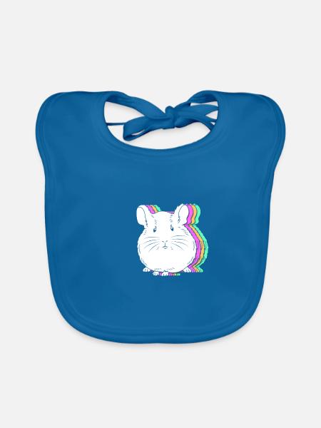 Chinchilla - Baby Bio-Lätzchen - Pfauenblau