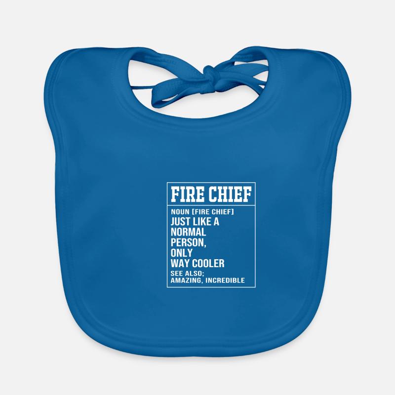 Feuerwehrmann Kind - Baby Bio-Lätzchen - Pfauenblau