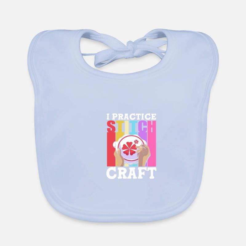 Cross Stitch Organic Baby Bibs