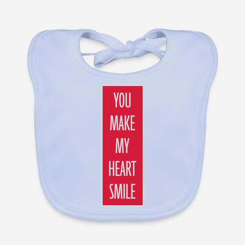 make my heart smile Organic Baby Bibs