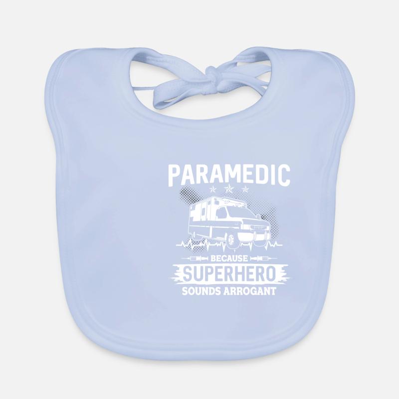 Sanitäter Notfallsanitäter Geschenk · Superheld Baby Bio-Lätzchen