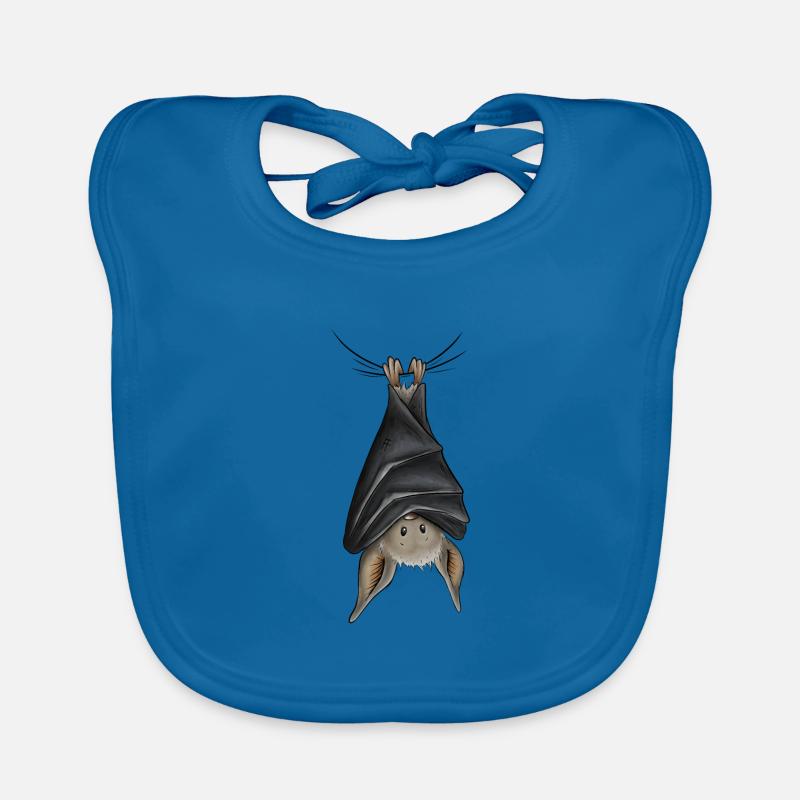 Funny chilling upside down hanging bat Organic Baby Bibs