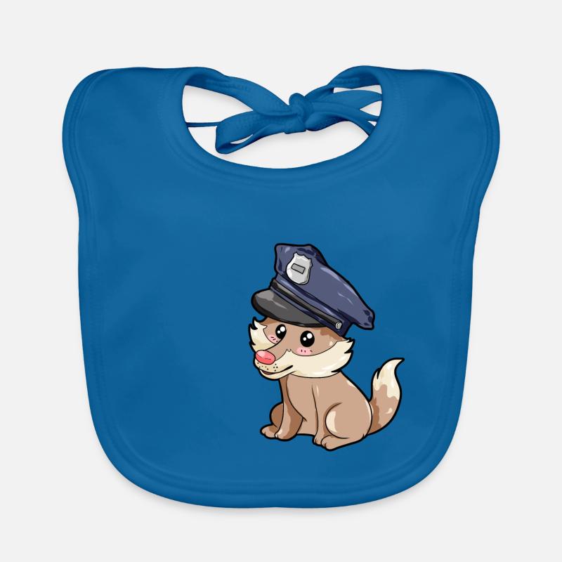 Policeman Wolf Organic Baby Bibs