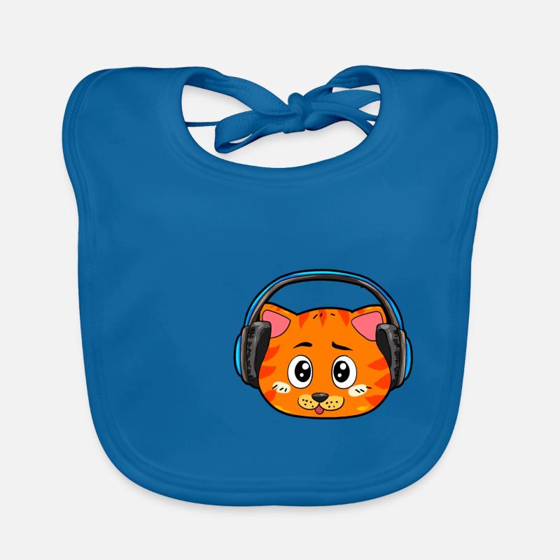 Chat avec écouteurs Bavoir bio Bébé