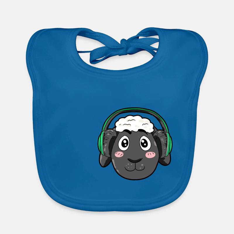 Mouton avec écouteurs Bavoir bio Bébé