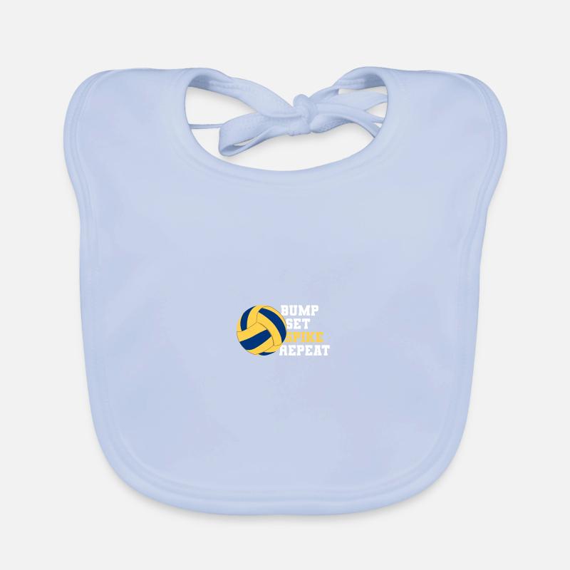 Volleyball Bump Set Spike Repeat Baby Bio-Lätzchen