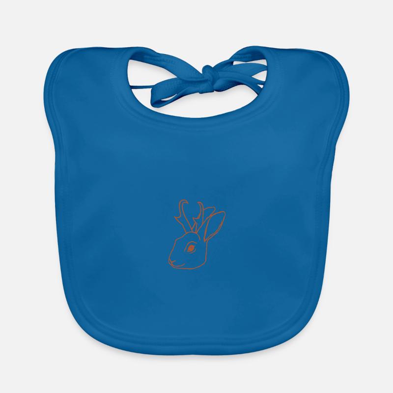 Jackalope Head Jack Rabbit Baby Bio-Lätzchen