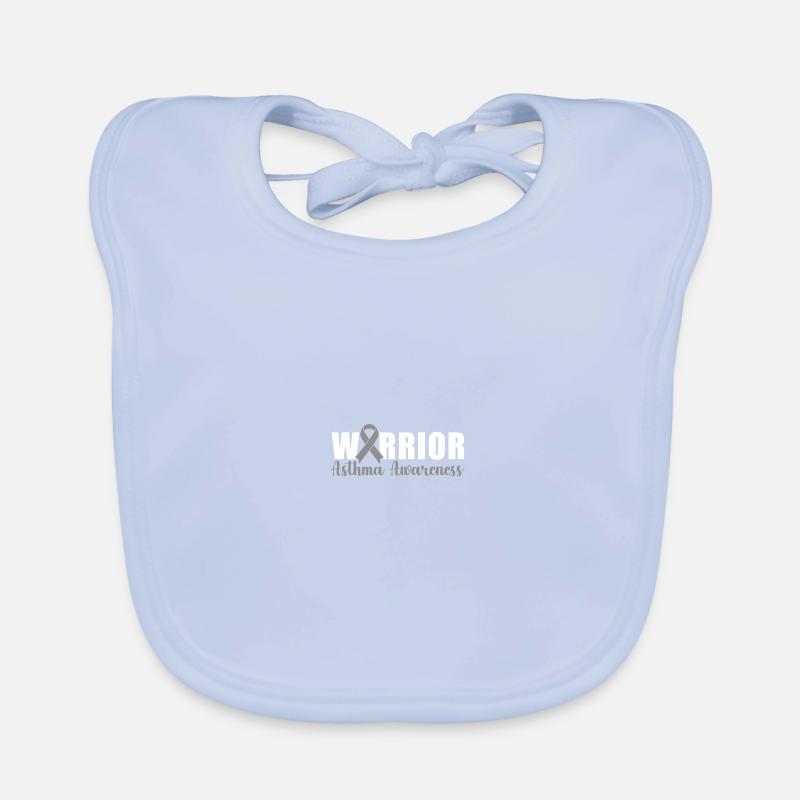 Asthma Awareness Warrior Gray Ribbon Baby Bio-Lätzchen