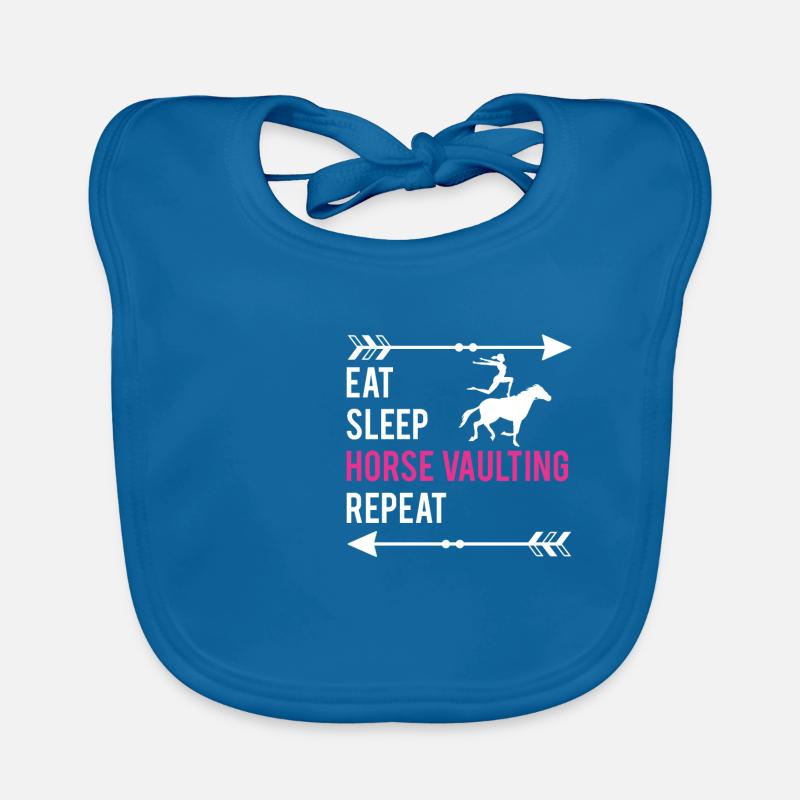 Manger Dormir Cheval Voûte Répéter Voltagieren Bavoir bio Bébé