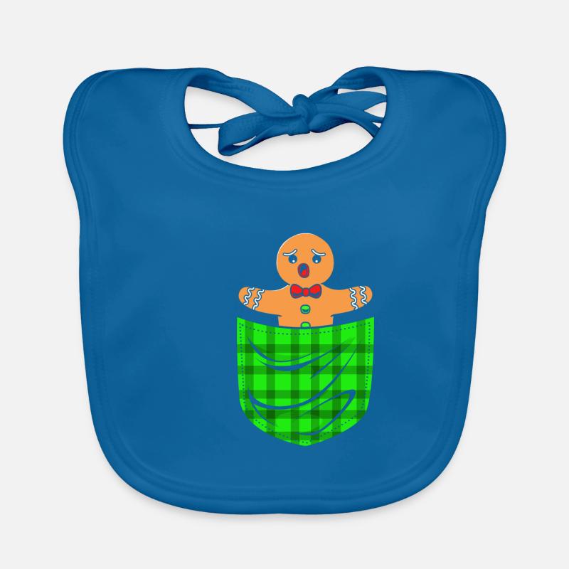 Gingerbread Man Gingerbread Heart Gingerbread Snacking Organic Baby Bibs
